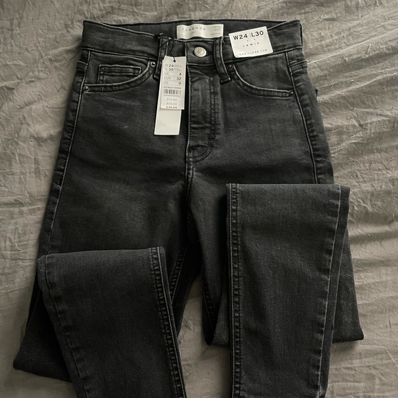 BNWT TOPSHOP HIGH-WAIST JAIME JEANS 24 - Picture 5 of 9